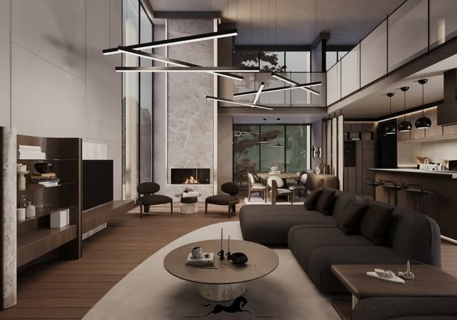 Coşkunoğlu Prestige tarafından paylaşılan yüksek tavanlı modern yaşam alanı